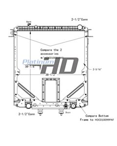 Freightliner Plastic / Aluminum Radiator (Without Oil Cooler) (With Framework) (With PTO)