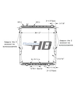 Freightliner Plastic / Aluminum Radiator (With Oil Cooler) (With Framework)