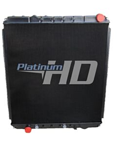 Freightliner Copper / Brass Radiator (With Oil Cooler) (4 Row Flat Fin Core)