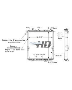 Freightliner Plastic / Aluminum Radiator (With Oil Cooler) (With Framework)