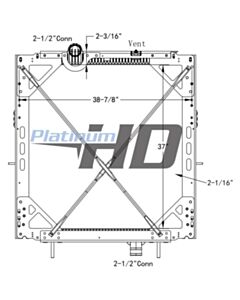 Kenworth, Peterbilt Plastic / Aluminum Radiator (With Framework)