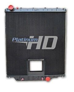 Mack-Volvo Copper / Brass Radiator (With Horizontal Bottom Mounts)