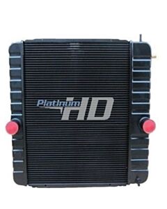 International-Ford Copper / Brass Radiator (3 Row High Efficiency Core) (Oil Cooler on Grill Side)