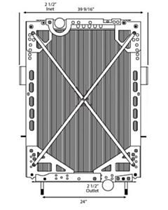 Kenworth Copper / Brass Radiator (With Framework)