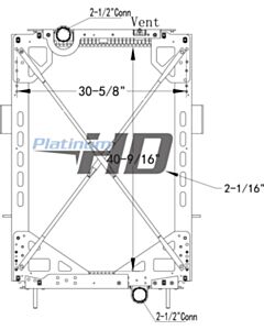 Kenworth Plastic / Aluminum Radiator (With Framework)