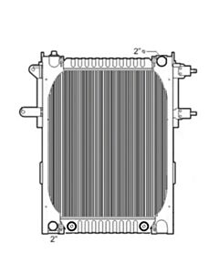 Freightliner Copper / Brass Radiator  (High Efficiency Core) (With Framework)