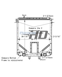 Freightliner Plastic / Aluminum Radiator (With Framework) (With PTO)