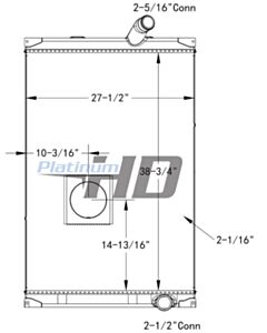 Mack All Aluminum Radiator (Without Framework) (Without Oil Cooler)