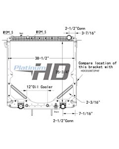 Freightliner Plastic / Aluminum Radiator (With Oil Cooler) (With Framework)