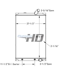 Mack All Aluminum Radiator (Without Framework) (Without Oil Cooler)