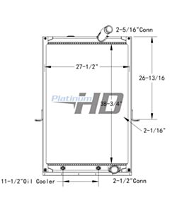 Mack All Aluminum Radiator (With Framework) (Without Oil Cooler)