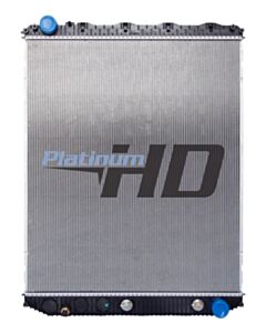 Mack-Volvo Plastic / Aluminum Radiator (Straight threaded Oil Cooler Fittings)