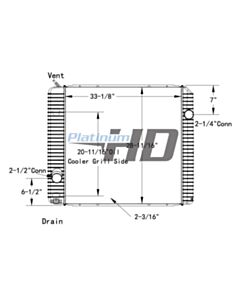 Navistar-International Plastic / Aluminum Radiator