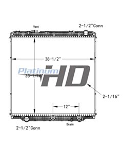 Freightliner Plastic / Aluminum Radiator (With Oil Cooler)