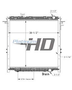 Freightliner Plastic / Aluminum Radiator (With Oil Cooler) (With Framework)