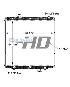 Freightliner Plastic / Aluminum Radiator (Without Oil Cooler)