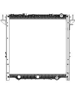 Freightliner Plastic / Aluminum Radiator (Without Oil Cooler) (With Framework) (Premium)