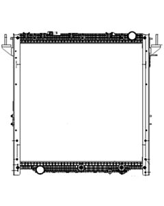 Freightliner Plastic / Aluminum Radiator (With Oil Cooler) (With Framework) (Premium)