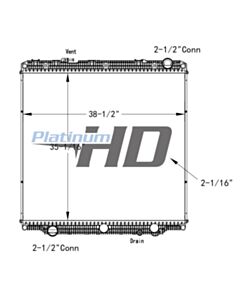 Freightliner Plastic / Aluminum Radiator (Without Oil Cooler)