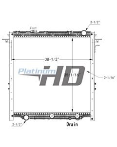 Freightliner Plastic / Aluminum Radiator (Without Oil Cooler) (With Framework)