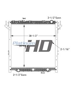 Freightliner Plastic / Aluminum Radiator (Without Oil Cooler) (With Framework)