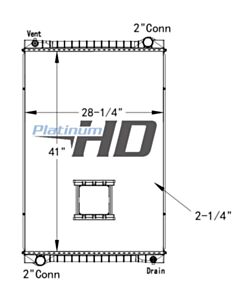 Freightliner Plastic / Aluminum Radiator