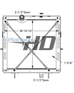 Kenworth-Peterbilt Plastic / Aluminum Radiator (With Framework)