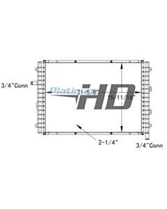 International / Navistar Low Temperature Plastic / Aluminum Radiator