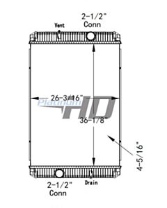 Prevost Plastic / Aluminum Radiator