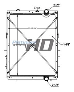 Kenworth-Peterbilt Plastic / Aluminum Radiator