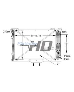 Freightliner Plastic / Aluminum Radiator