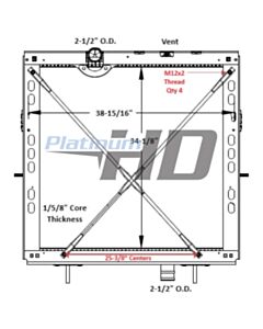 Kenworth Plastic / Aluminum Radiator (With Framework)