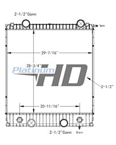 Bluebird Bus Plastic / Aluminum Radiator