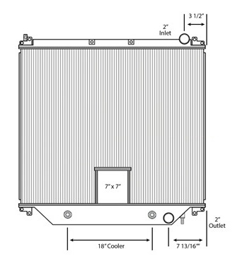 Freightliner Copper / Brass Radiator (With Oil Cooler) (With PTO)