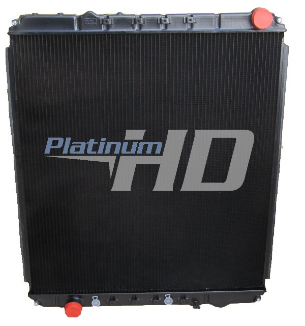 Freightliner Copper / Brass Radiator (With Oil Cooler) (4 Row Flat Fin Core)