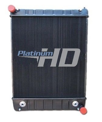 Freightliner Copper / Brass Radiator (3 Row Extra High Efficiency Core With Dimpled Tubes)