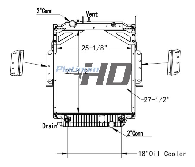 Freightliner Plastic / Aluminum Radiator (With Framework)