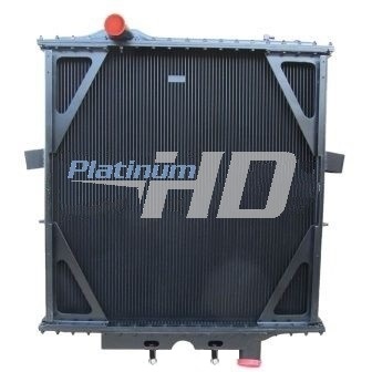 Peterbilt Copper / Brass Radiator (3 Row Standard Core With Dimpled Tubes) (Offset Mounting Bolts)