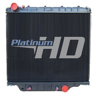 Mack-Volvo Copper / Brass Radiator (With Horizontal Bottom Mounts)