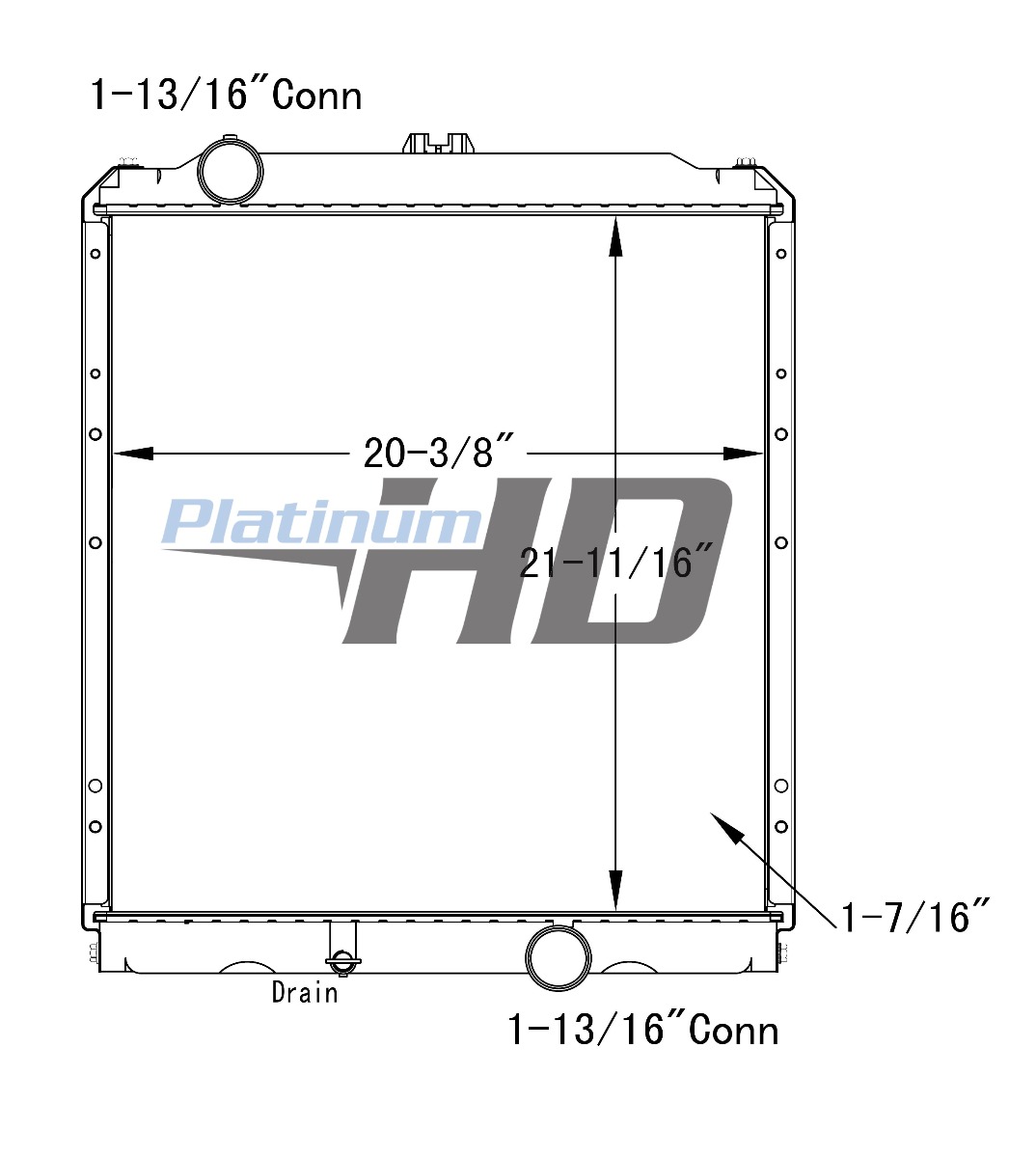 Mitsubishi Fuso Plastic / Aluminum Radiator (With Framework)