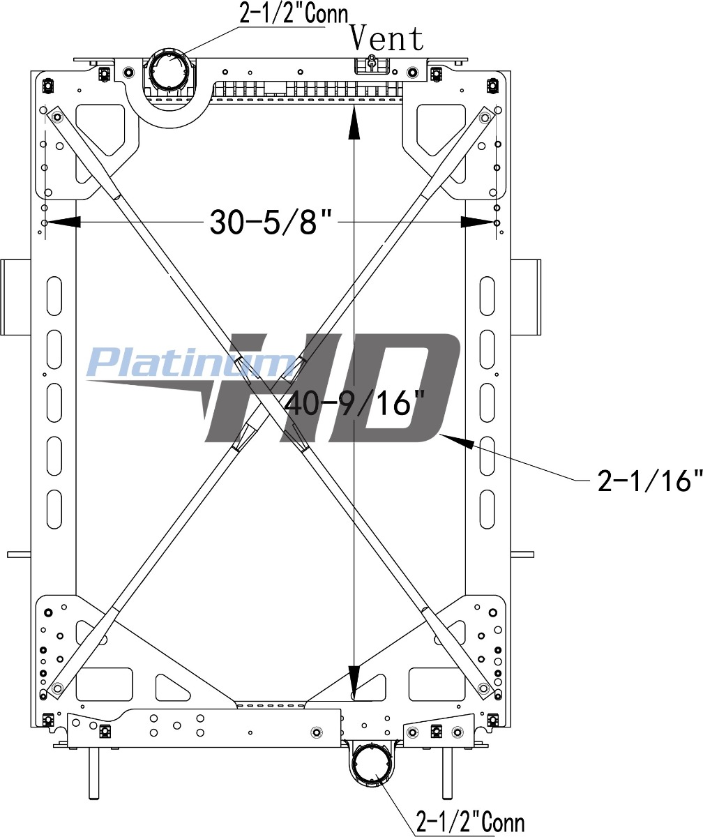 Kenworth Plastic / Aluminum Radiator (With Framework)