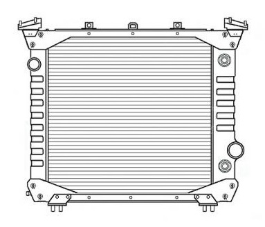 Ford Copper / Brass Radiator (With Framework)