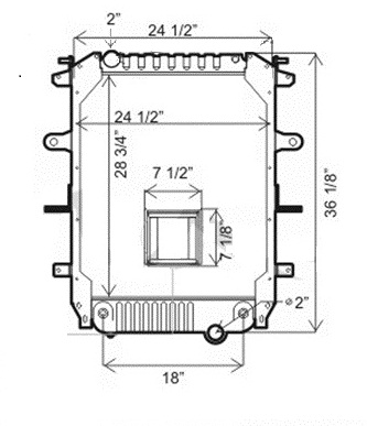 Freightliner Copper / Brass Radiator (With Framework)