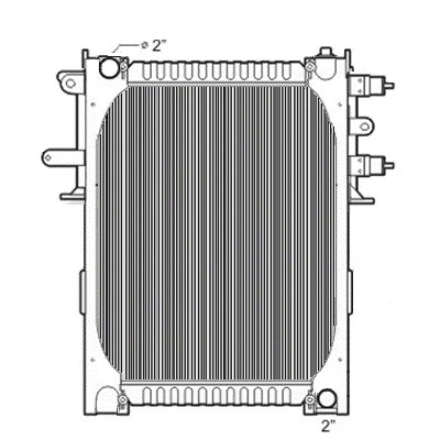 Freightliner Copper / Brass Radiator (With Framework)