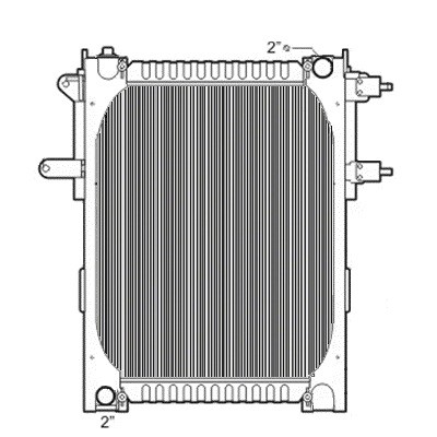 Freightliner Copper / Brass Radiator (With Framework)