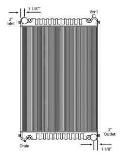 Freightliner Copper / Brass Radiator (High Efficiency Core)