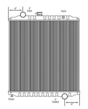 Freightliner Copper / Brass Radiator (High Efficiency Core)