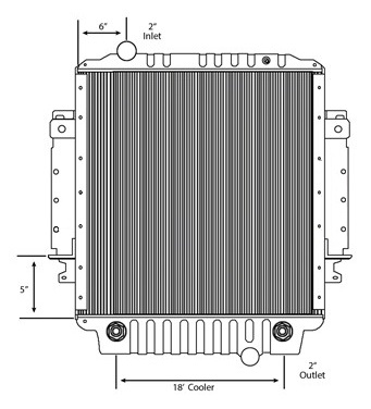 Freightliner Copper / Brass Radiator (With Framework) (Standard Core) 