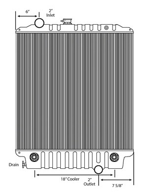 Freightliner Copper / Brass Radiator (Standard Core)