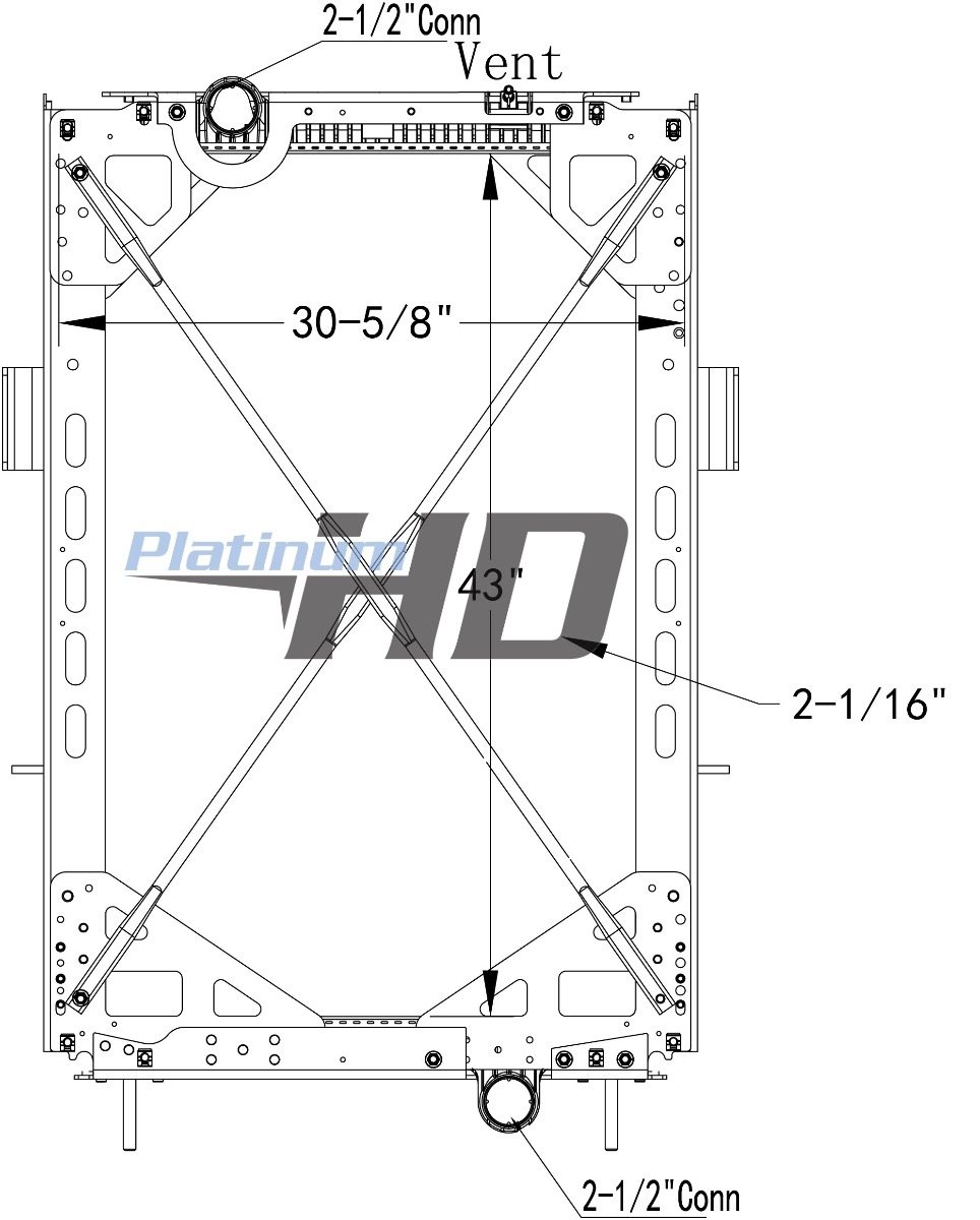 Kenworth Plastic / Aluminum Radiator (With Framework)